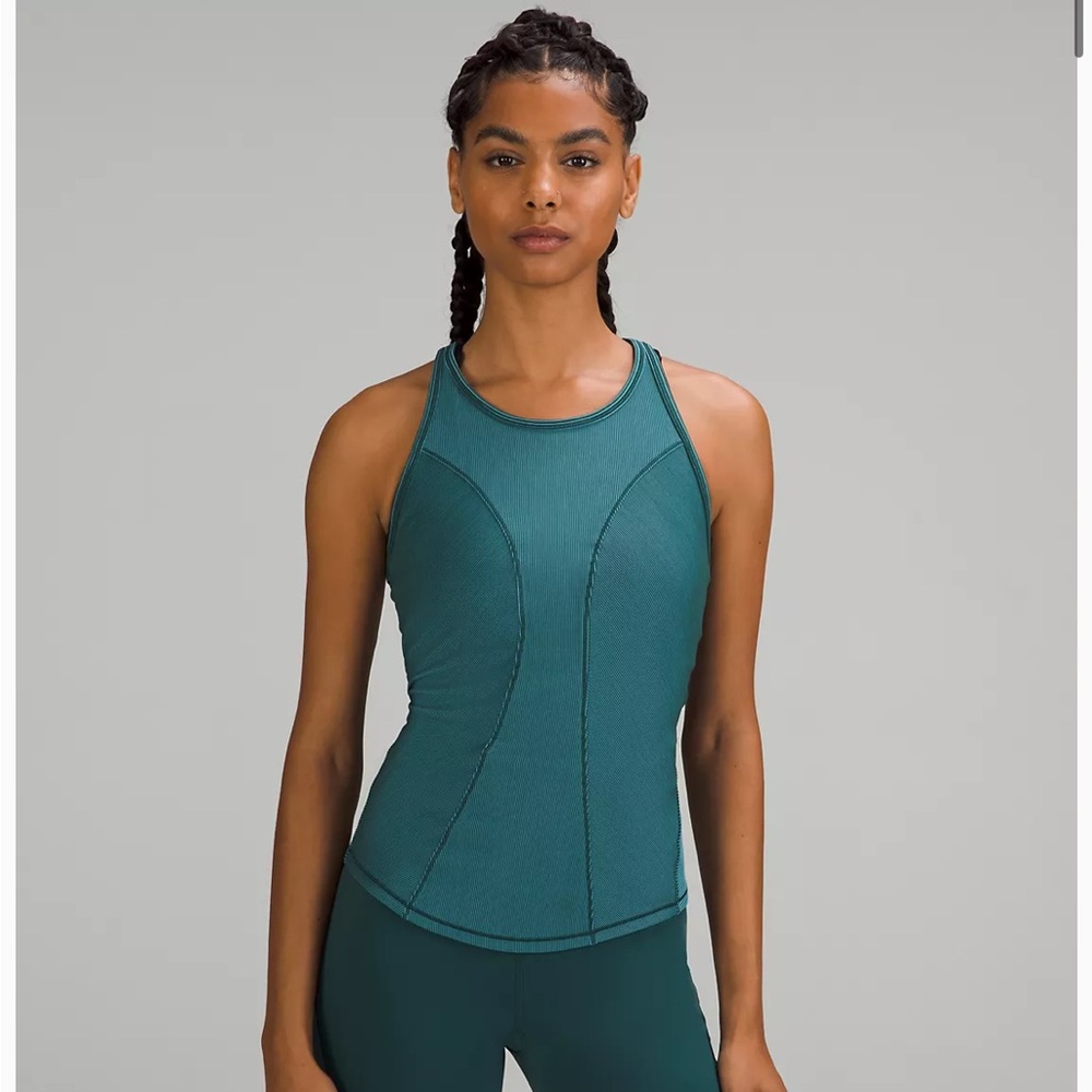 Base Pace Two Toned Ribbed Tank Top (NWOT)